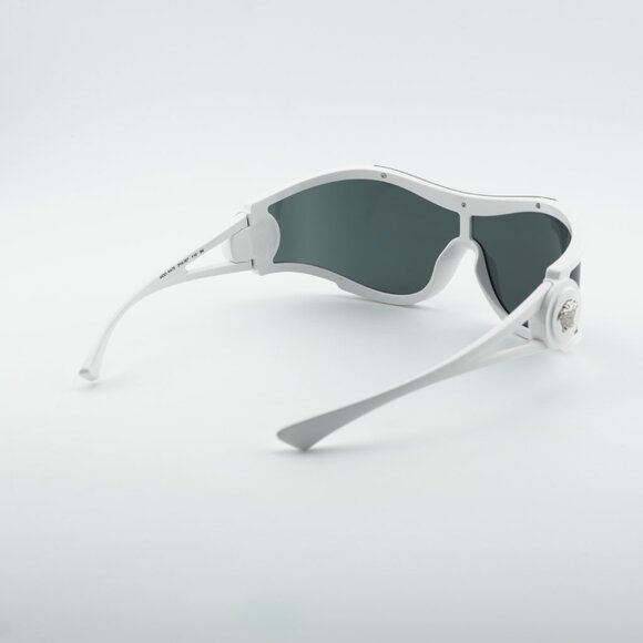 Versace VE4475 314/87 Sunglasses White Shield Frame, Dark Grey Lenses main image 5